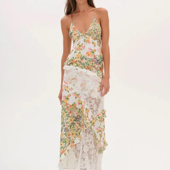 NEW For Love & Lemons - Rosalyn Maxi Dress - Picture 3 of 4